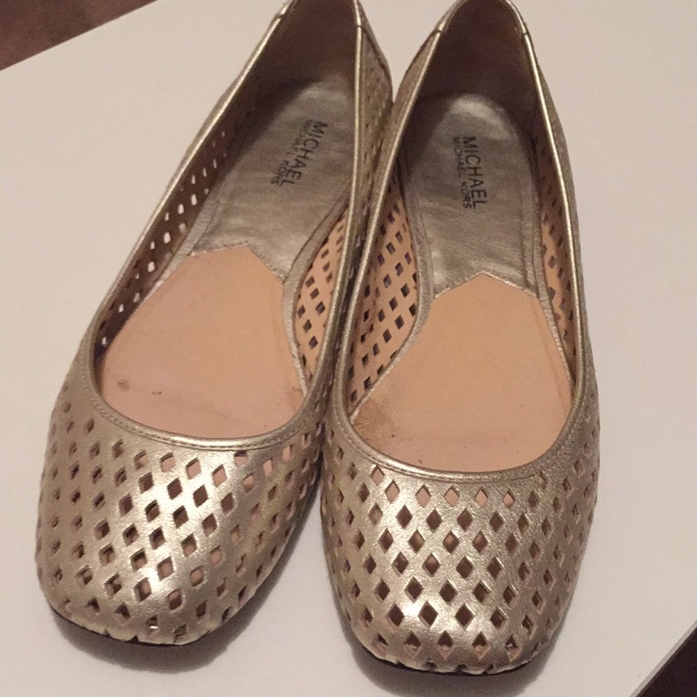 michael kors gold flats